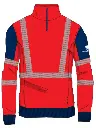 Sweat à col zippé - HV - Mixte